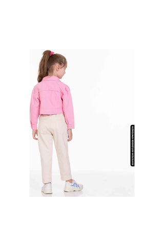 XO Kids Kız Beli Büzgülü Pantolon 4-8 Yaş 54713 Kpnt09079 Krem 001