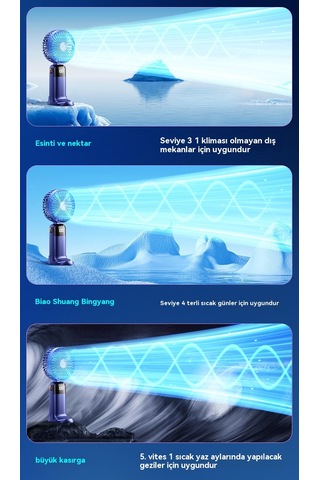 Elde Taşınabilir Şarj Edilebilir Sessiz Küçük Yelpaze-pembe