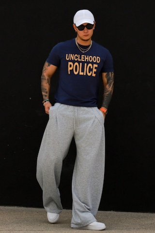 Tarz Cool Erkek Oversize Eşofman Altı Bağcıklı Rahat Kalıp Günlük Basic Jogger Pantolon Gri