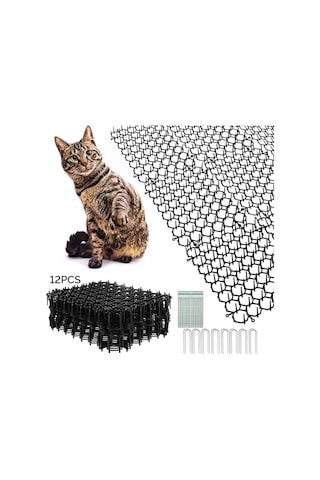 Hxuıng 12 Adet Kedilere Karşı Dikenli Kafes, 20 X 15 Cm, Kedi Kovucu Mat, Dikenli Izgara, Kedi Kovucu Mat, Kedi Korum