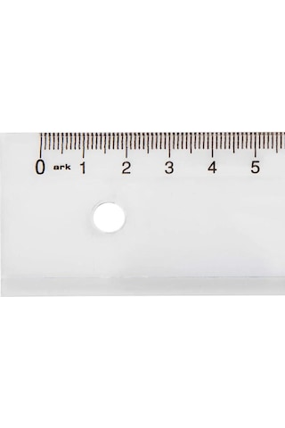 Ark Mercekli Geniş Büro Cetveli 30 cm 179 Şeffaf