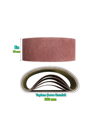 Sonsuz Bant 150 Kum Tank Palet Zımpara Kağıdı 75 X 533 Mm 10 Adet