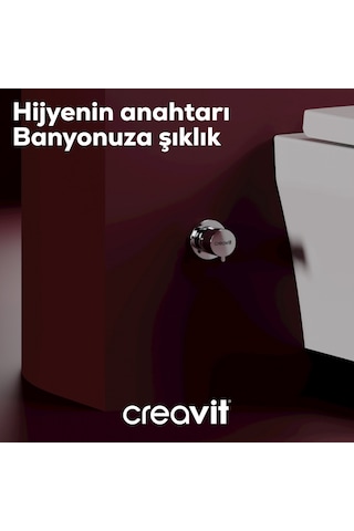 Creavit Aç Kapa Ara Kesme Valfi 1/2''-1/2'' Pprc Krom Ms.ac40p