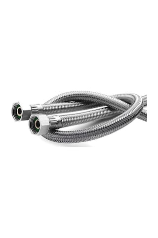 Gms 3-8 - 3-8 Spiral Çelik Örgülü Klozet Bağlantı Hortumu Flex 2 Adet 70 CM