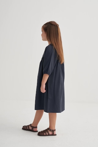 Cigit Tencel Robalı Elbise 2-7 Yaş Lacivert Lacivert