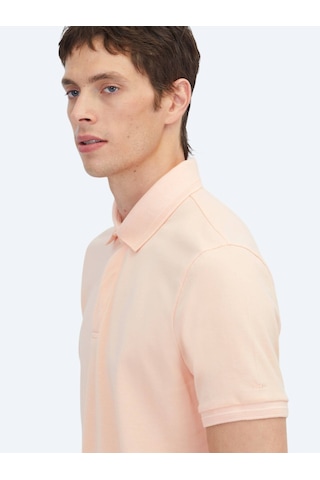 Kip Pembe Düz %100 Pamuk T-shirt