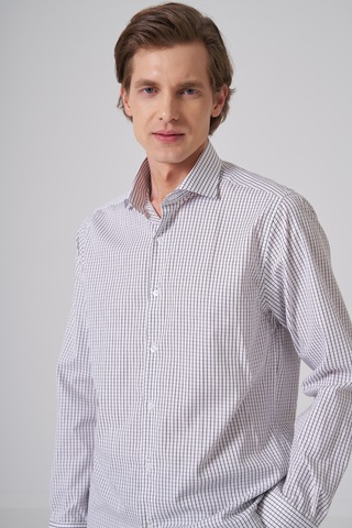 Morven Erkek Kahve Pamuk Trend Dynamic Fit İtalyan Yaka Gömlek 26mc004039400 Kahve