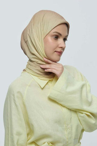 Moda Kaşmir Mirora Desen Bambu Eşarp Butter Yellow