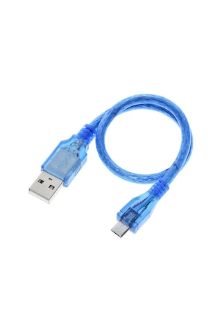 Alkatronik-30Cm Micro Usb Kablo Mavi 480 Mbps Usb 2.0 Hot Swap