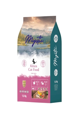 Mystic Kitten Tavuklu Az Tahıllı Yavru Kedi Maması 1500 G Mystic Kitten Tavuklu Az Tahıllı Yavru Kedi Maması 1500 G
