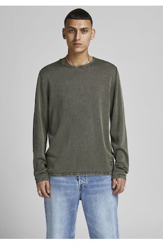 Jack & Jones Soluk Efektli Kazak-leo 12174001 Dusty Olive Kahverengi