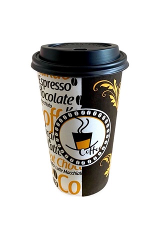 Excodi Cup 12 Oz Kapaklı Karton Bardak 300 ML - 100 Adet