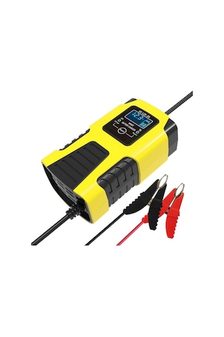 Pazly 6v 12v Akıllı Şarj Cihazı - 3 Aşamalı Hızlı Şarj, Lcd Ekran, Çoklu Koruma, Agm/gel/su Dolu Akü