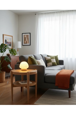 Elana Design Mumi Mantar Abajur - Abajur Ve Gece Lambası Bej