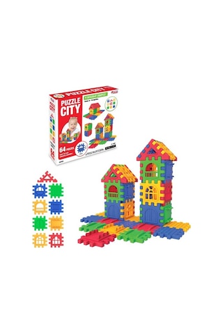 Dede Puzzle Citiy 64 Parça Puzzle