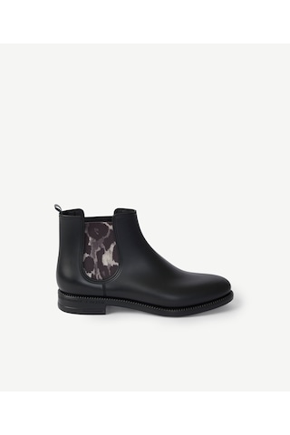Yargıcı Leopar Baskılı Yağmur Botu 26kkay4062x 001 Siyah
