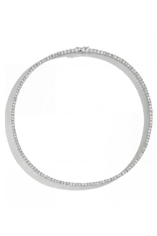 Su Yolu Kolye Döküm Pırlanta Işçiliği Dönme Yapmayan 3mm 45cm 001 - Beyaz