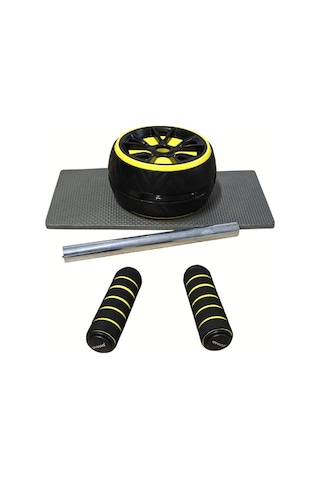 Premium Ew-20 Black-yellow Egzersiz Tekeri Siyah-sarı Set Hareket Bireysel