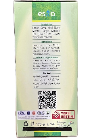 Nane Limon Küp Şeker Atom Çayı 170g 1adet