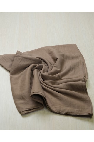 Luluscarf Rami Pamuk Düz Renk Yumuşak Tesettür Şal Vizon