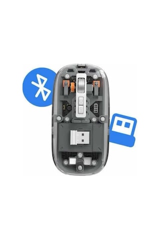 Kablosuz Mouse Fare Şarjlı Bluetooth Wireless Çift Modlu Sessiz Standart