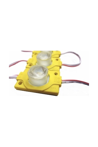 12 Volt 1.5 Watt Tek Mercekli Modül Led Sarı (Amber) -10 Adet-