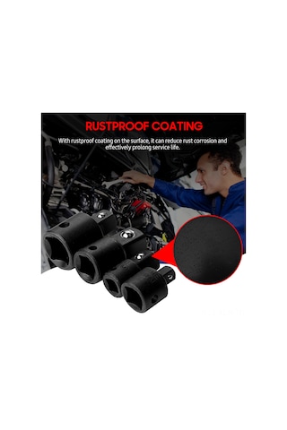 Xindoker 4'lü Soket Adaptör Seti - 1/4" 3/8" 1/2" Çap Değiştirme - Otomotiv Ve Dıy İşler İçin Pratik Çözüm