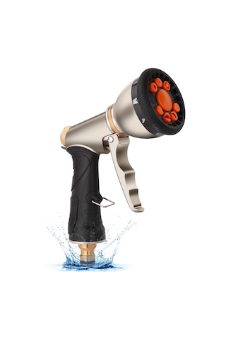 Hortum Borusu Püskürtme Tabancası, Ağır Hizmet Tipi Metal Bahçe 1 Adet