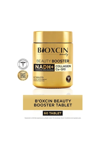 Beauty Booster 60 Tablet - Kolajen Nicotinamide CoQ10 Glutatyon  Astaksantin Resveratrol Hya Asit.