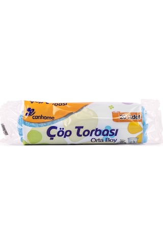 Çöp Torbası Mavi Çöp Poşeti Orta Boy 55X60 Cm 20'Li