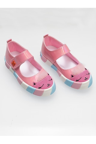 Pembe Rugan Simli 3d Kız Babet Sneakers-pembe Pembe