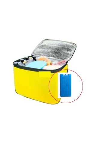 Termos Çanta - Piknik Çantası Buz Aküsü Hediyeli 40lt Sarı