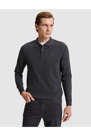 Pierre Cardin Antrasit Melanj Slim Fit Kazak 50333916 Vr081