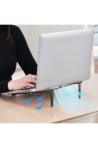 Tenfowee Katlanabilir Laptop Standı - Ayarlanabilir Boyutlu Ergonomik Tasarım, Telefon Ve Tablet Desteği İle Rahat Kullanım