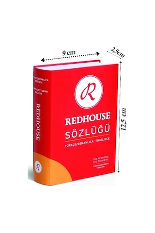 Redhouse Türkçe İngilizce Sözlüğü Mini Turuncu 516 Sayfa 1 Adet 30.000 Kelime Hazneli Red House İngilizce Sözlük Mini Boy Cep