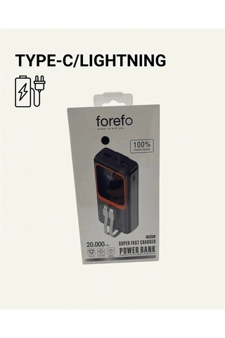 Dijital Ekranlı 20.000 Mah Powerbank 22.5w Hızlı Şarj + Çoklu Bağlantı Seçeneği Çok Renkli