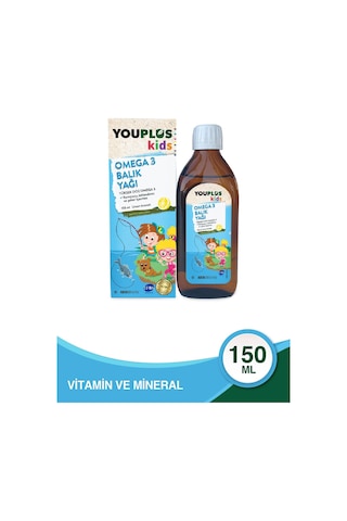 Youplus Kids Omega 3 150 Ml Balık Yağı
