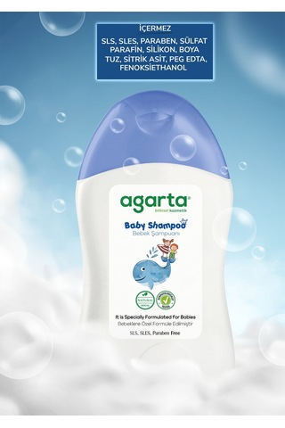 Agarta Bebek ve Erkek Çocuklarına Özel Doğal Bakım Şampuanı 400 ML