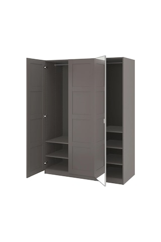 Ikea Koyu Gri Modern Kapaklı Gardırop 150x60x201 Cm