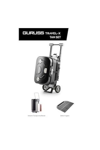 Guruss Travel-x Taşınabilir Mangal Tam Set Siyah Model:grs20