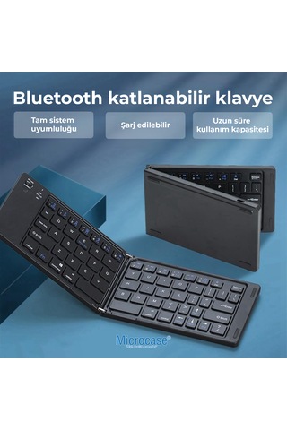 Microcase Katlanabilir Mini Bluetooth Klavye - Al5729
