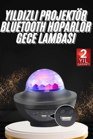 Dönen Işıklı Disko Topu Projektör Müzik Çalarlı Disco Speaker .