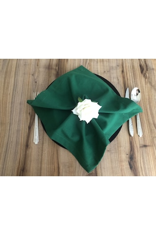 Yaprak Yeşili Kumaş Peçete 6 Adet 40x40 Cm Çok Renkli
