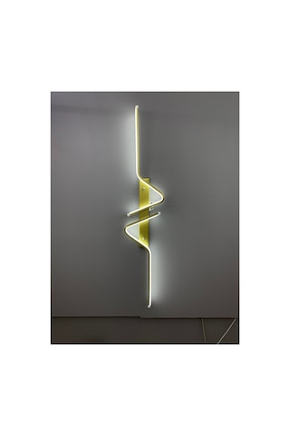 Yüksek Aydınlatmalı Z Model Gold Led Aplik Avize Modern, 3 Renk Aydınlatma