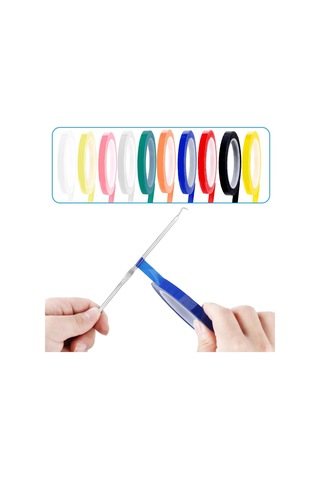 Yuntech01 10 Renkli Pet Malar Bandı Seti - Yangın Engelleme Ve Yalıtım Özelliği - Otomatik Yapışkan - 6mm X 66m - 10 Adet Çeşitli Renkler 10