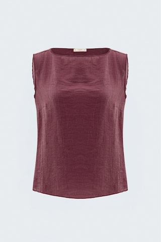 Sateen Glow Bluz - Bordo-137812