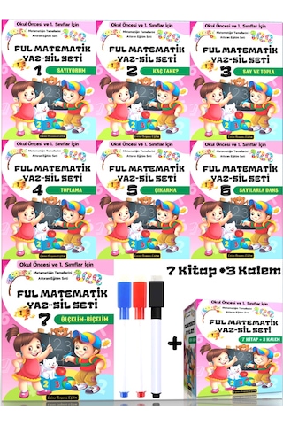 Okul Öncesi Ve Birinci Sınıflar İçin Ful Matematik Yaz-sil Seti