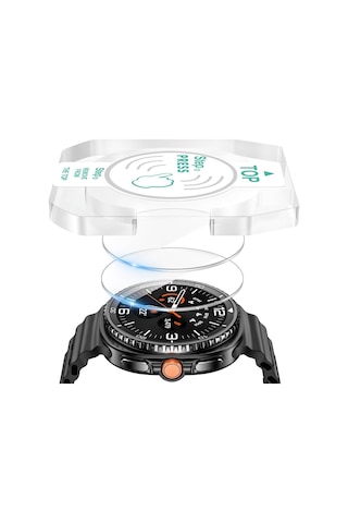 Samsung Galaxy Uyumlu Watch 8 Classic 46mm Kolay Uygulama Aparatlı Cam Ekran Koruyucu
