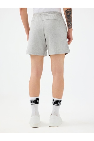 Regular Fit Erkek Şort Gri Melanj
