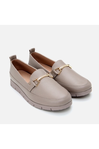 Hotiç Hakiki Deri Vizon Kadın Tokalı Loafer 01ayh306720a450 Vizon-taupe Vizon